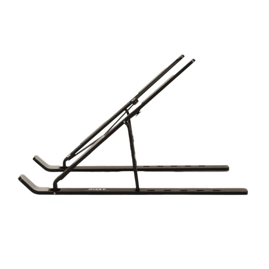Black metal stand on a white background
