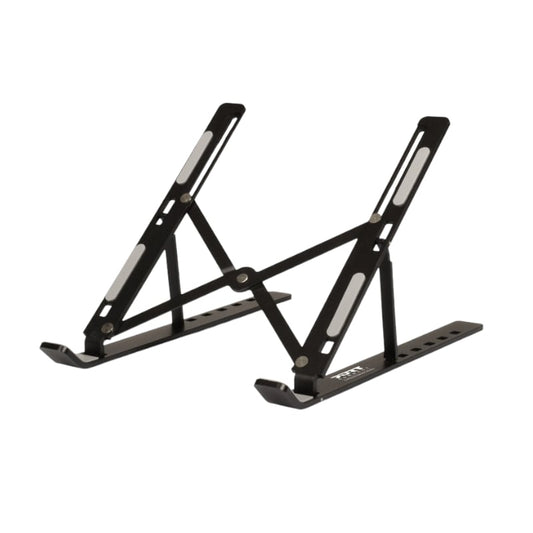 Black metal stand on a white background