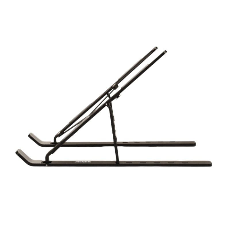 Black metal stand on a white background