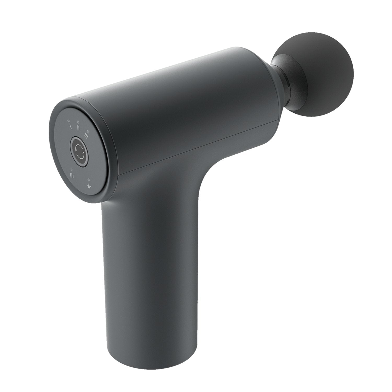 Black massage gun on a white background